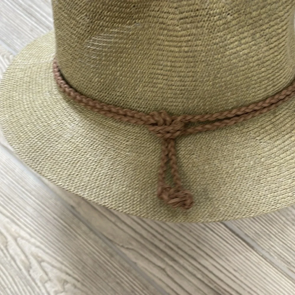 San Diego Hat Company Straw Hat with Braided Rope trim